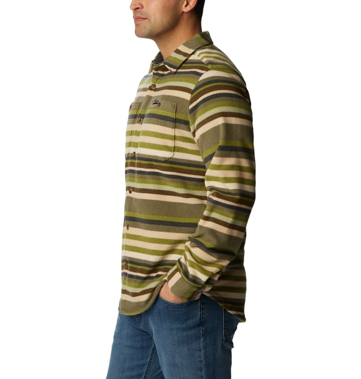 Columbia Flare Gun Fleece Over Shirt Stone Green Surfcrest Stripe Print Columbia Montrail