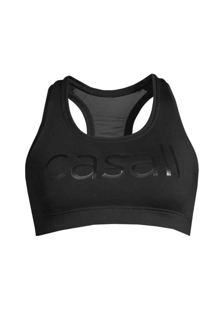 Casall Women's Iconic Wool Sports Bra Black Logo Casall