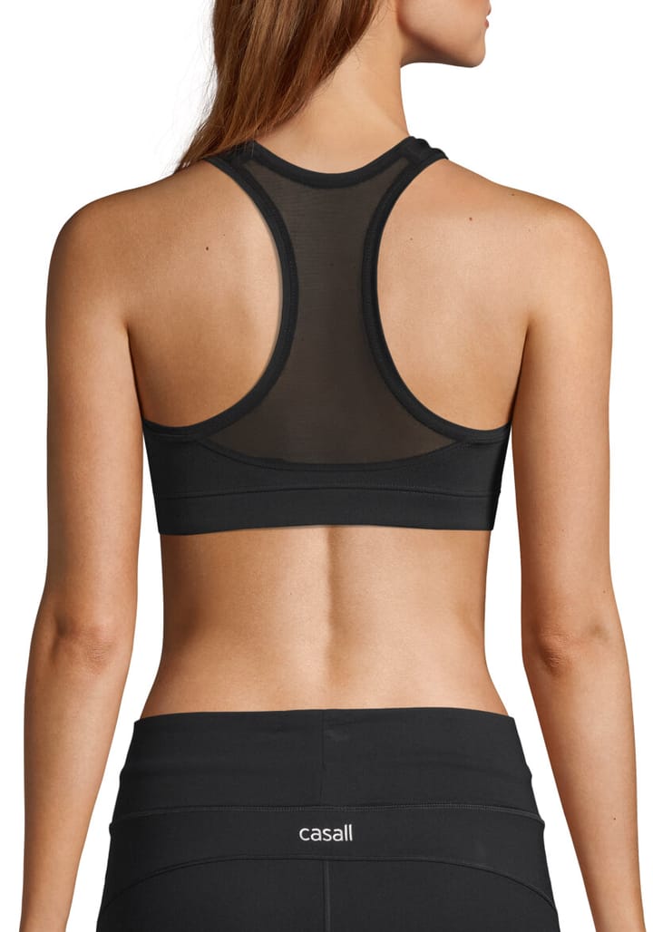 Casall Women's Iconic Wool Sports Bra Black Logo Casall