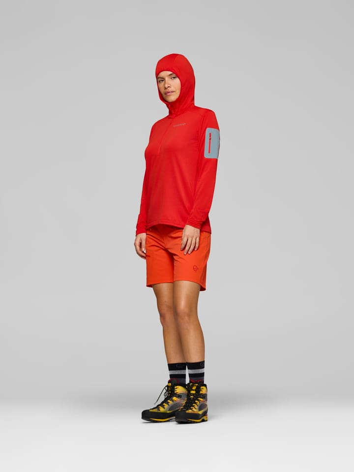 Norrøna Women's Falketind Warm1 Hood Aura Orange/Trooper Norrøna