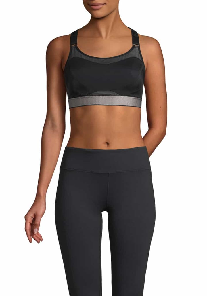 Casall High Control Sports Bra Black/Liquid Metal Casall Casall High Control Sports Bra Black/Liquid Metal Casall