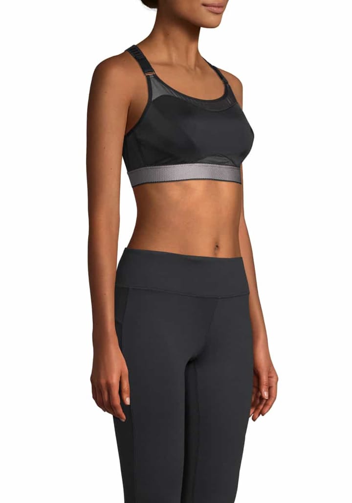 Casall High Control Sports Bra Black/Liquid Metal Casall Casall High Control Sports Bra Black/Liquid Metal Casall