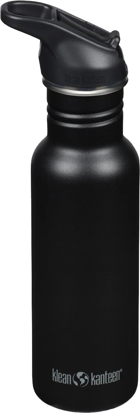 Klean Kanteen Classic Narrow 532 ml (W/ Flip Seal Sport Cap and Straw) Black Pullot 532 ml