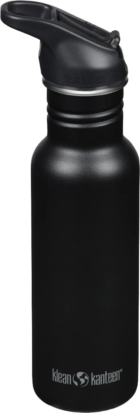 Klean Kanteen Classic Narrow 532 ml (W/ Flip Seal Sport Cap and Straw) Black