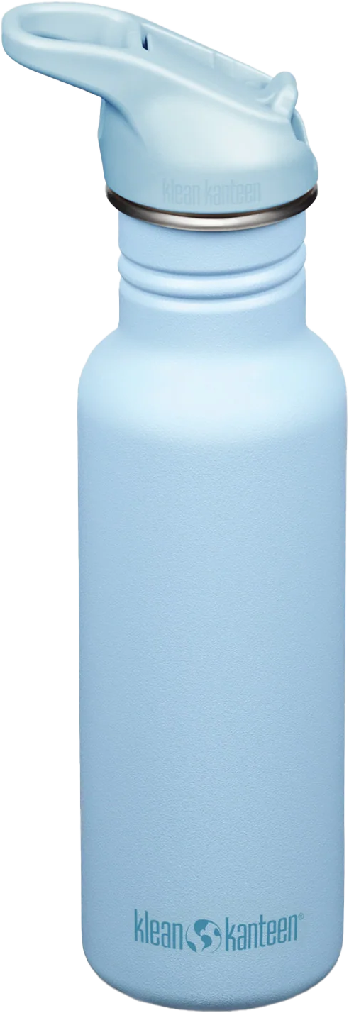 Klean Kanteen Classic Narrow 532 ml (W/ Flip Seal Sport Cap and Straw) Clear Sky