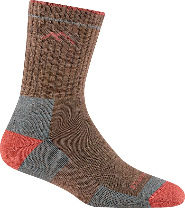 Darn Tough Women's Hiker Micro Crew Midweight Hiking Sock Cushion Bark Darn Tough