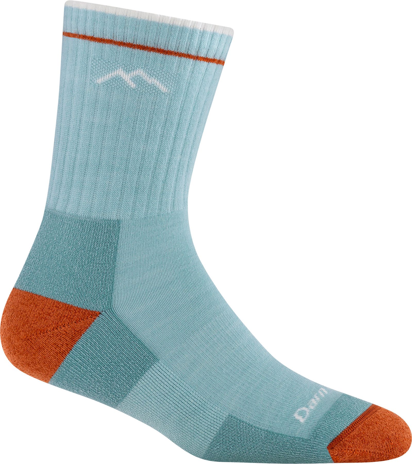 Darn Tough Women's Hiker Micro Crew Midweight Hiking Sock Cushion Glacier