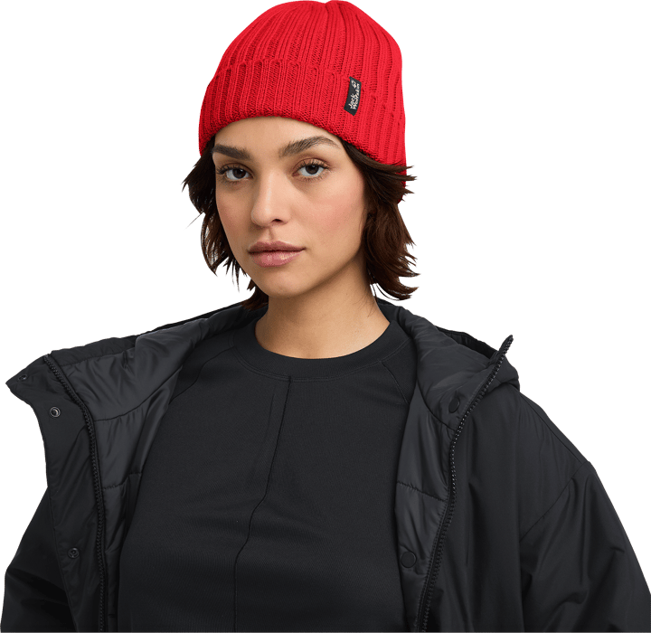 Jack Wolfskin Rib Knit Beanie Siren Red Jack Wolfskin