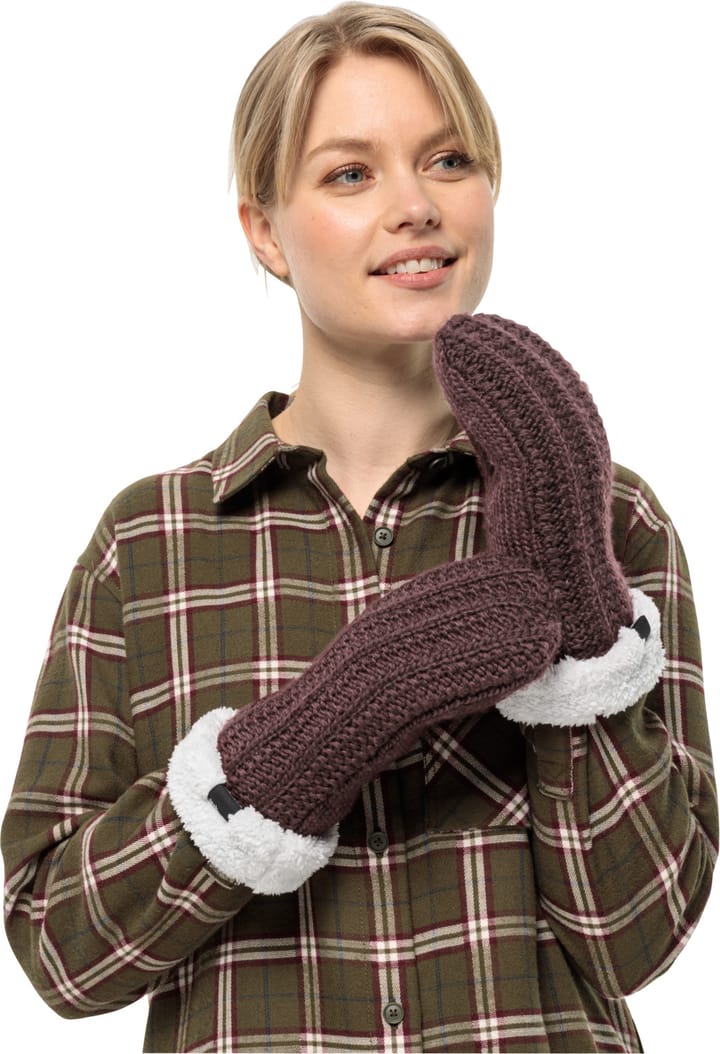 Jack Wolfskin Women's Highloft Knit Mitten Boysenberry Jack Wolfskin