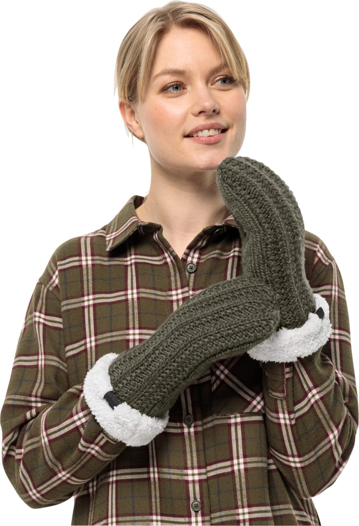 Jack Wolfskin Women's Highloft Knit Mitten Island Moss Jack Wolfskin