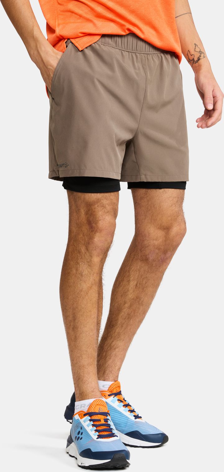 Craft Men's Adv Essence 2-in-1 Stretch Shorts Dark Clay Craft Craft Men's Adv Essence 2-in-1 Stretch Shorts Dark Clay Craft