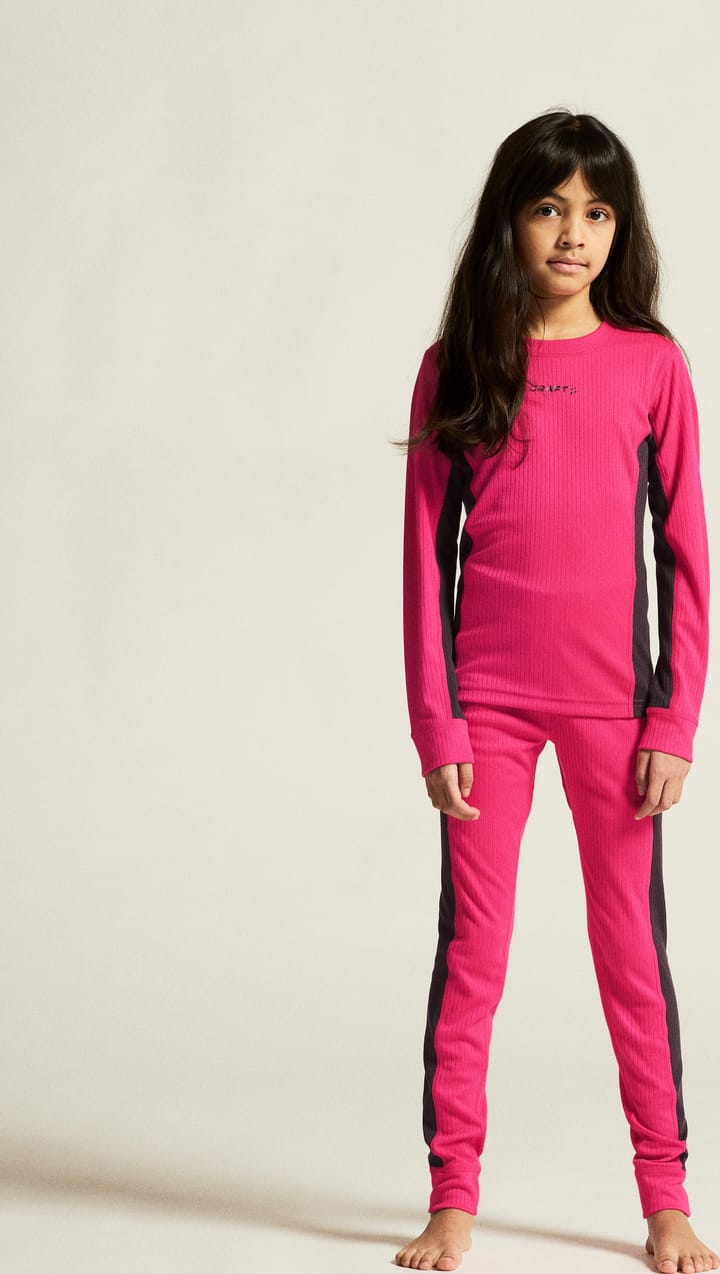 Craft Juniors' Core Dry Baselayer Set Fame/Dark Plum Craft