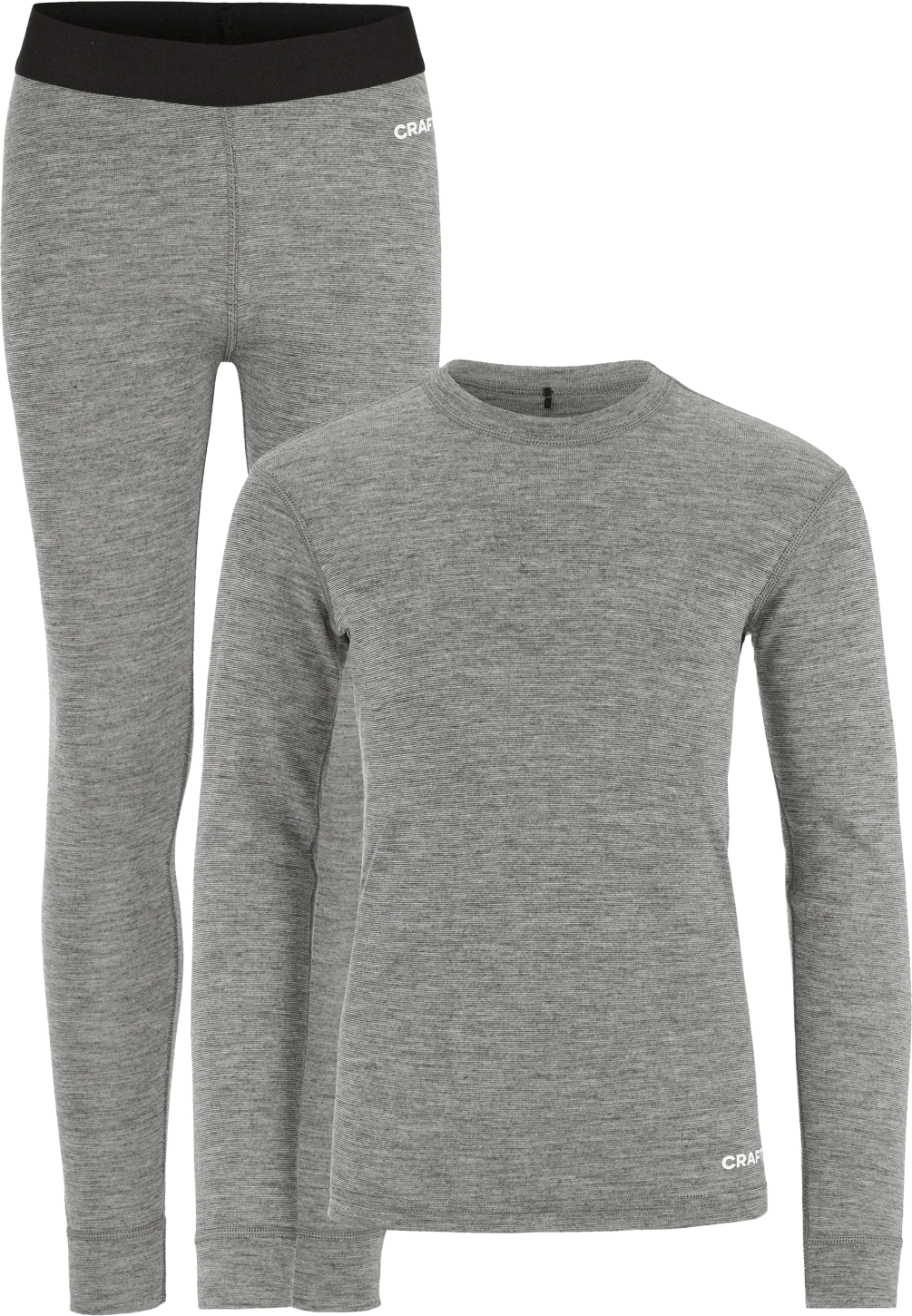 Craft Juniors' Core Wool Merino Set Dk Grey/melange