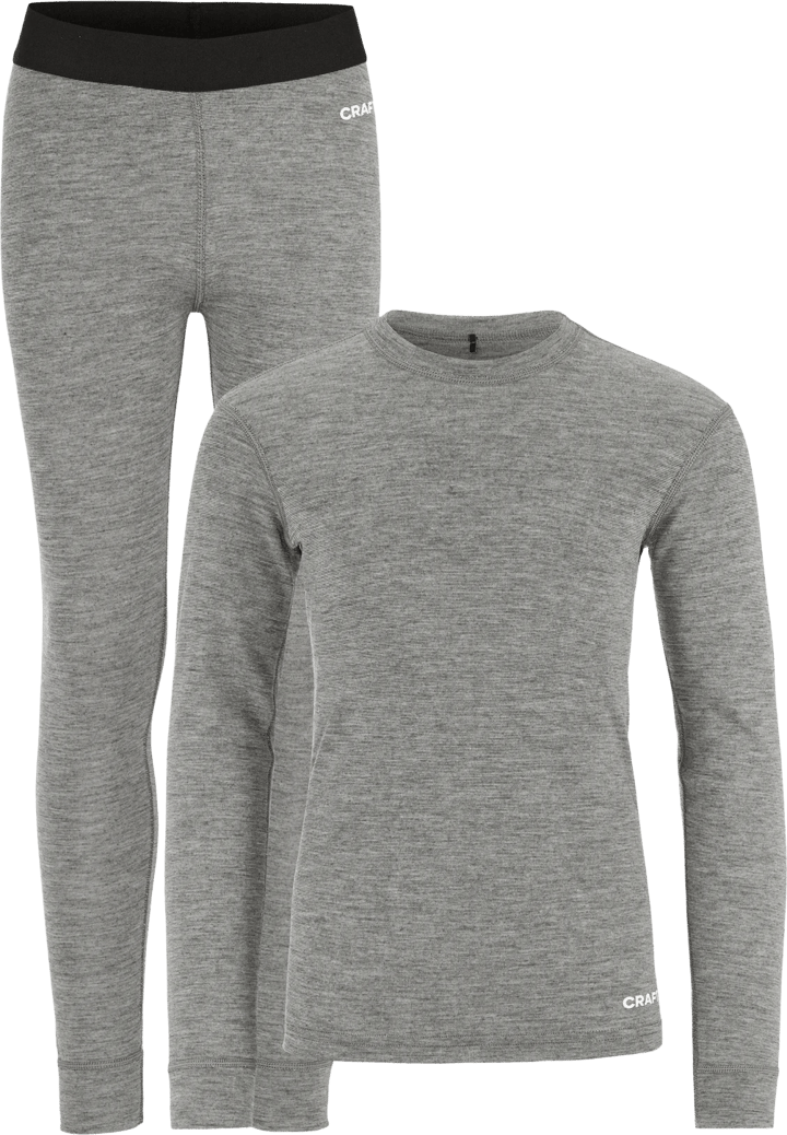 Craft Juniors' Core Wool Merino Set Dk Grey/melange Craft