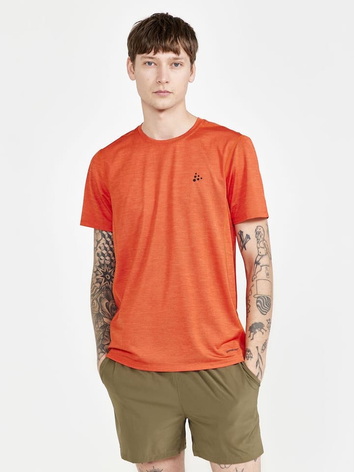 Craft Men's Adv Charge Melange Ss Tee Solo-Melange Craft Craft Men's Adv Charge Melange Ss Tee Solo-Melange Craft