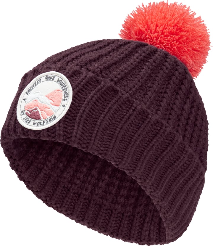 Jack Wolfskin Kids' Pompom Badge Beanie Amaranth Jack Wolfskin