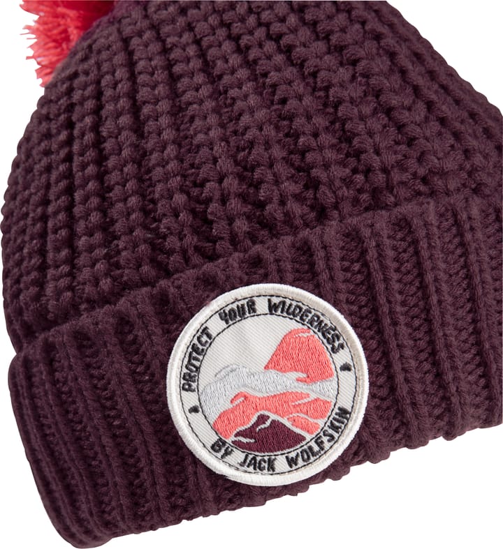 Jack Wolfskin Kids' Pompom Badge Beanie Amaranth Jack Wolfskin