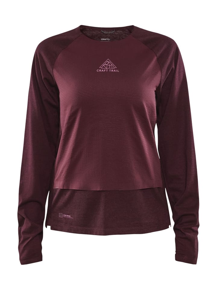 Craft Women's Adv Trail Wool Wind Long Sleeve Tee Punsch/Melange Craft Craft Women's Adv Trail Wool Wind Long Sleeve Tee Punsch/Melange Craft
