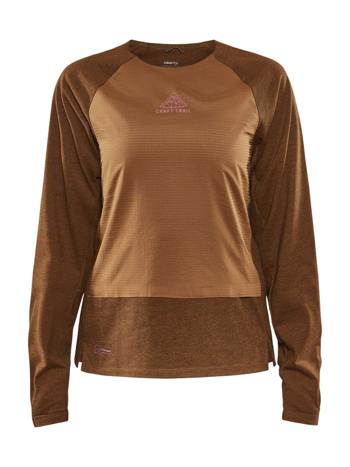 Craft Women's Adv Trail Wool Wind Long Sleeve Tee Roots/Melange Craft Craft Women's Adv Trail Wool Wind Long Sleeve Tee Roots/Melange Craft
