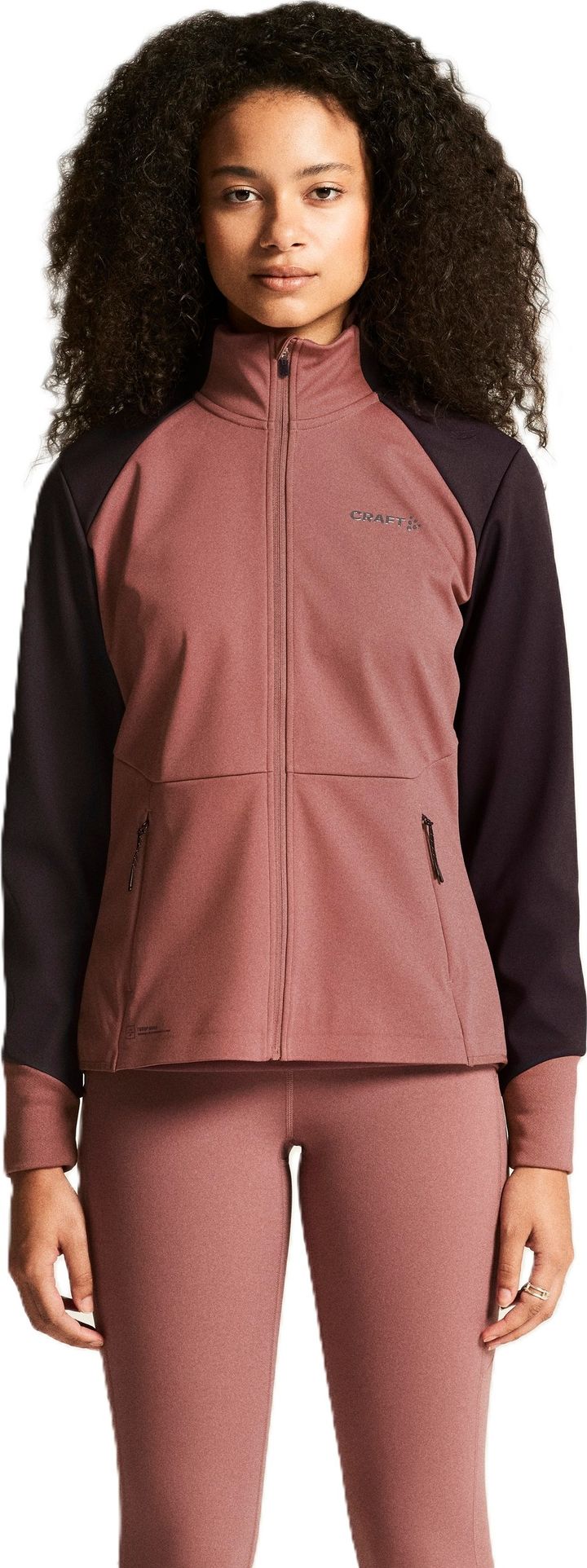 Craft Women's Core Nordic Training Jacket Rose Brown/dk Plum Craft Craft Women's Core Nordic Training Jacket Rose Brown/dk Plum Craft