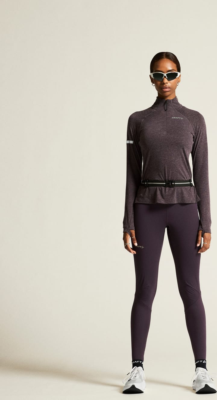 Craft Women's Advance Subz Wool Longsleeve Tee 3 Dark Plum Melange Craft Craft Women's Advance Subz Wool Longsleeve Tee 3 Dark Plum Melange Craft
