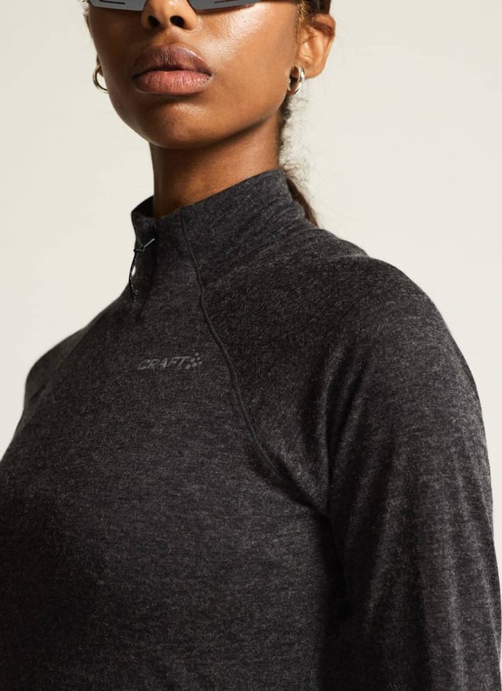 Craft Women's Advance Subz Wool Longsleeve Tee 3 Black-Melange Craft
