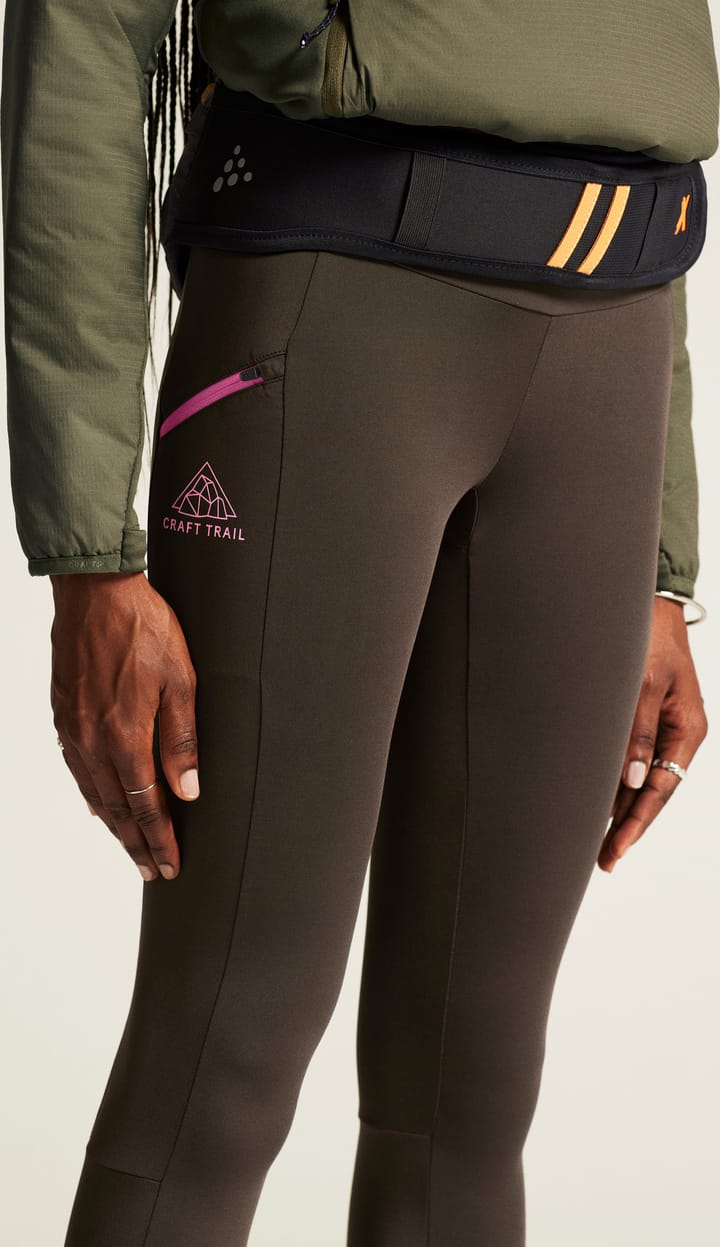 Craft Women's Pro Trail Tights 2 Bark/Rouge Craft