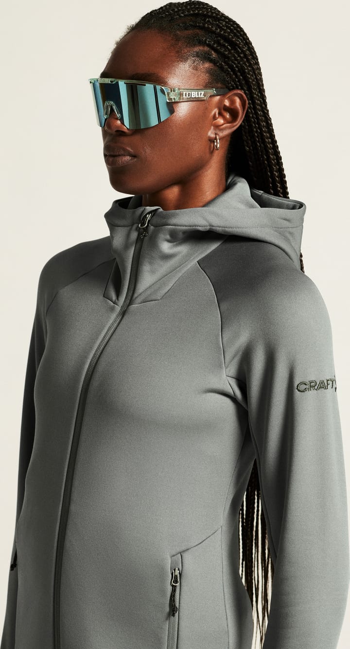 Craft Women's Adv Explore Power Fleece Hood Jacket Leaf Craft