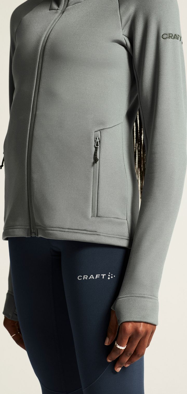 Craft Women's Adv Explore Power Fleece Hood Jacket Leaf Craft