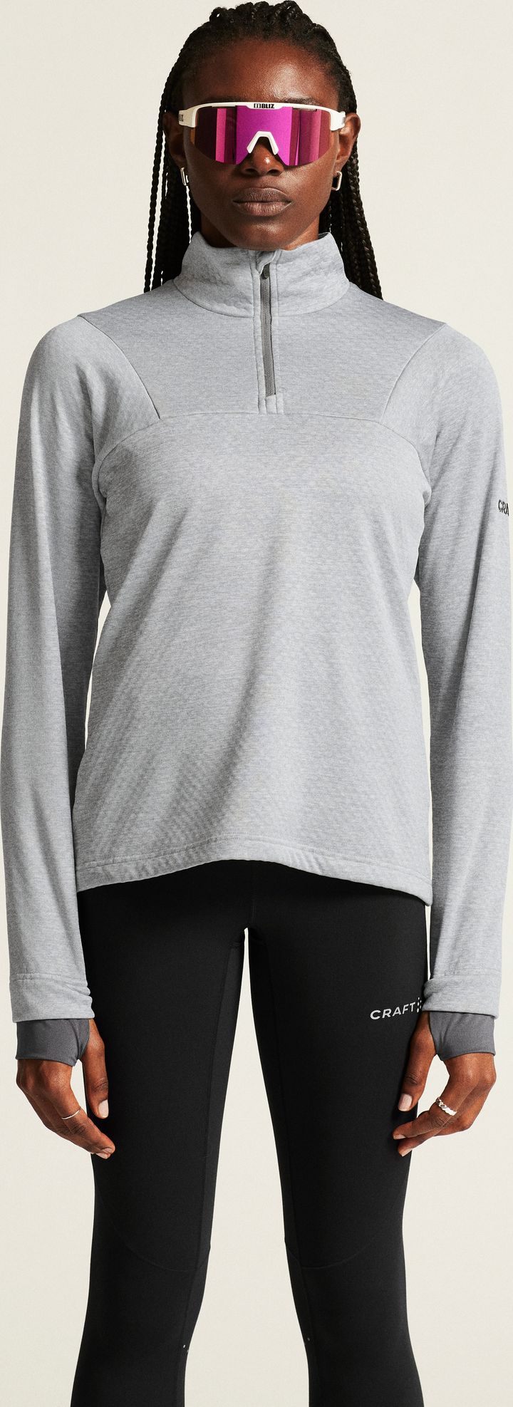 Craft Women's Core Gain Thermal Midlayer Grey Melange Craft Craft Women's Core Gain Thermal Midlayer Grey Melange Craft