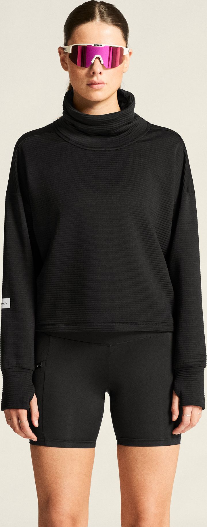Craft Women's Subz Funnelneck Jersey Black Craft Craft Women's Subz Funnelneck Jersey Black Craft