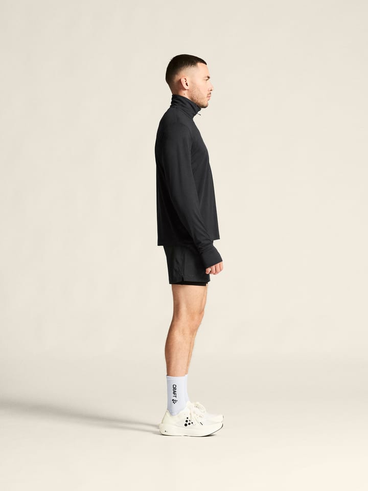 Craft Men's Flow Half Zip Longsleeve Black Melange Craft