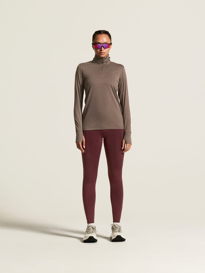 Craft Women's Flow Half Zip Longsleeve Plum Taupe/melange Craft