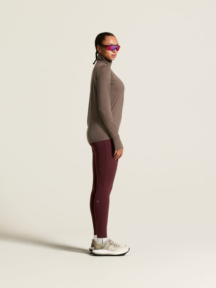 Craft Women's Flow Half Zip Longsleeve Plum Taupe/melange Craft