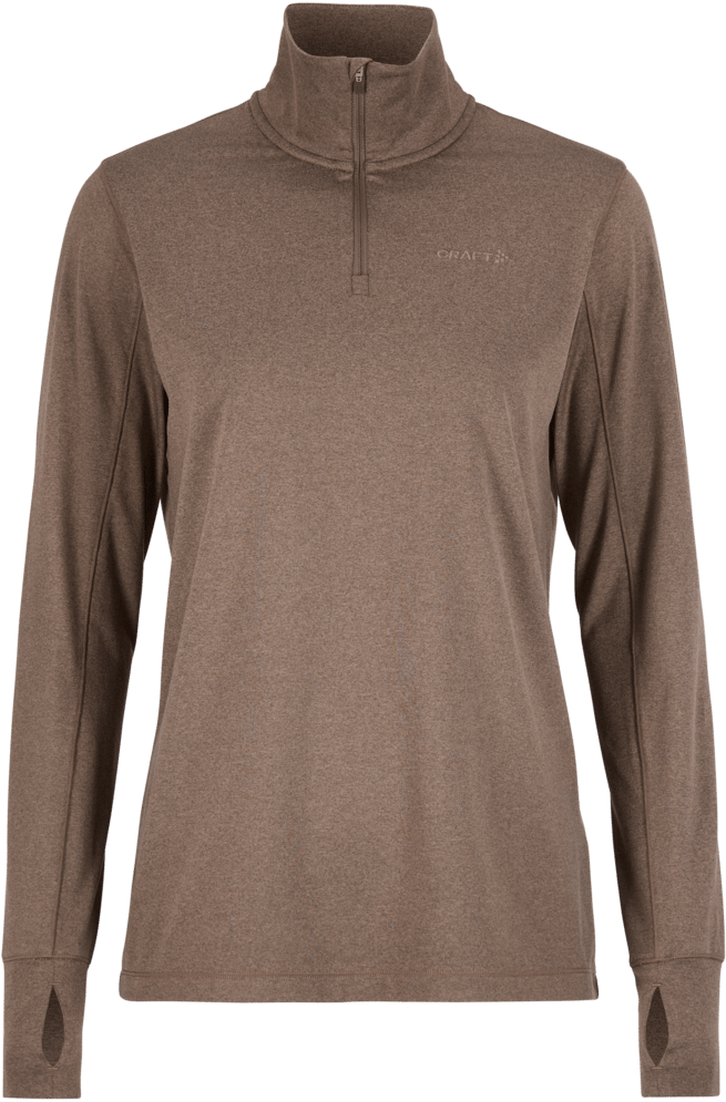Craft Women's Flow Half Zip Longsleeve Plum Taupe/melange