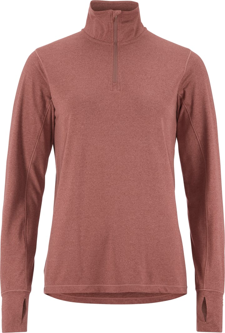 Craft Women's Flow Half Zip Longsleeve Rose Brown/melange Craft