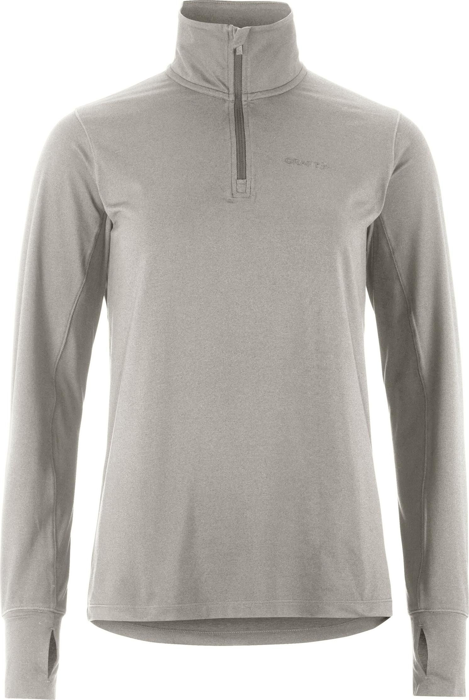 Craft Women's Flow Half Zip Longsleeve Grey Melange