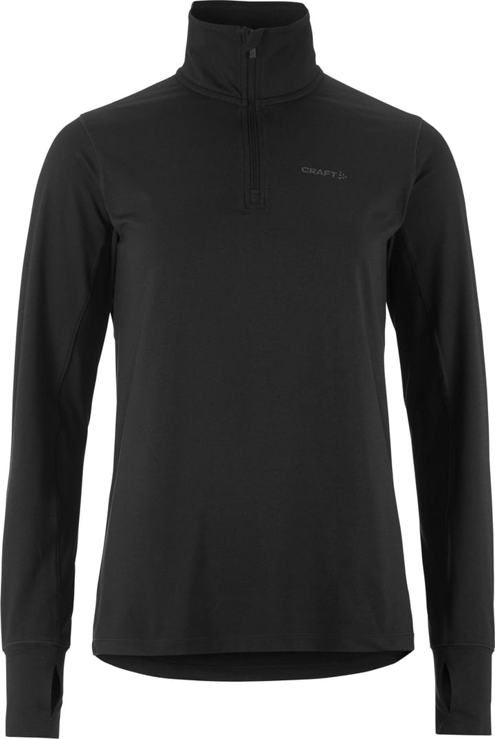 Craft Women's Flow Half Zip Longsleeve Black Melange Craft Craft Women's Flow Half Zip Longsleeve Black Melange Craft