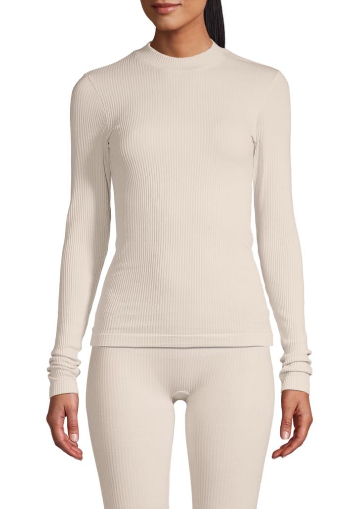 Casall Women's Wool Rib Long Sleeve Light Sand Casall Casall Women's Wool Rib Long Sleeve Light Sand Casall