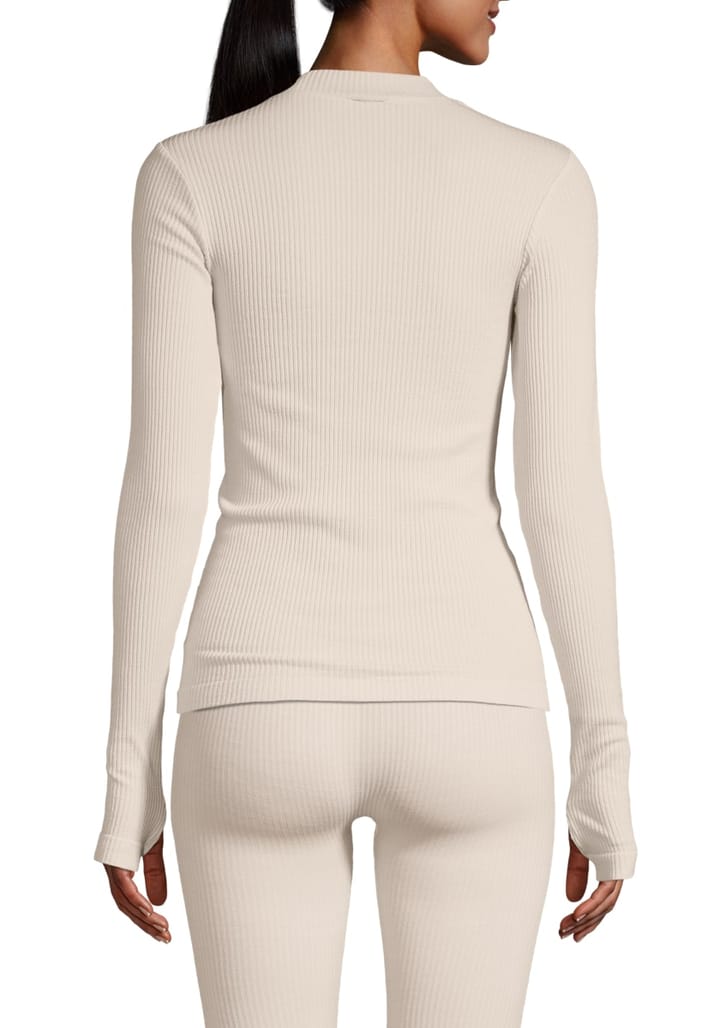 Casall Women's Wool Rib Long Sleeve Light Sand Casall Casall Women's Wool Rib Long Sleeve Light Sand Casall