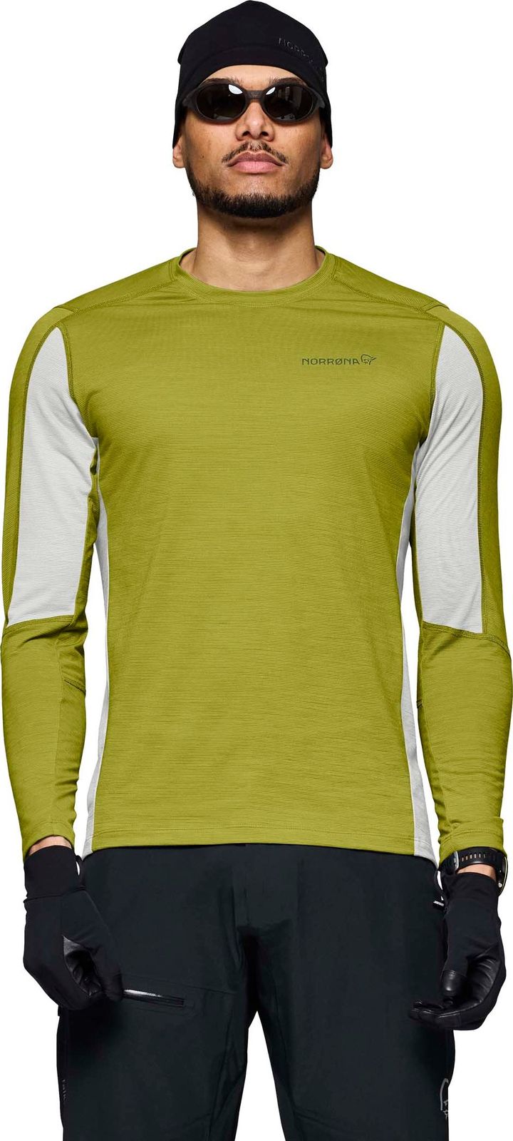 Norrøna Men's Falketind EqualiserUll Long Sleeve Golden Lime/Whisper White Norrøna