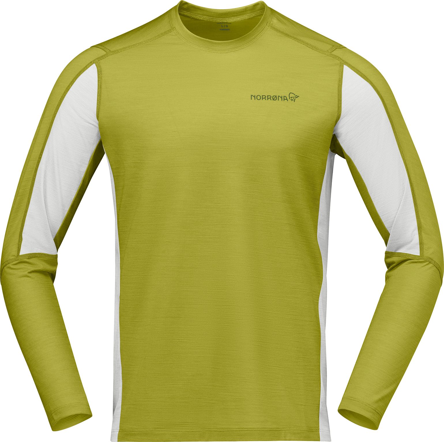 Norrøna Men's Falketind EqualiserUll Long Sleeve Golden Lime/Whisper White