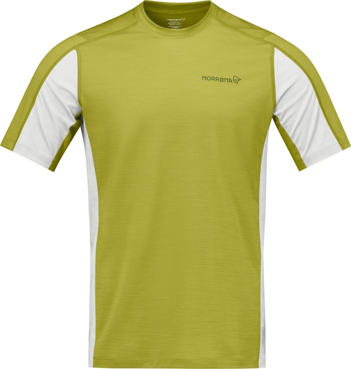Norrøna Men's Falketind EqualiserUll T-shirt Golden Lime/whisper White Norrøna