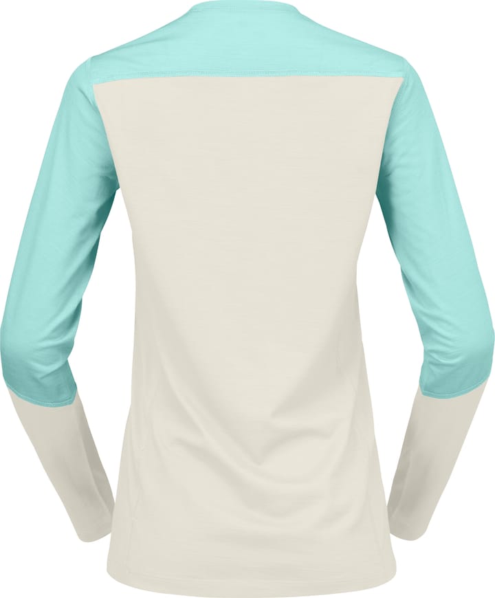Norrøna Women's Falketind EqualiserUll Long Sleeve Aqua Haze/Whisper White Norrøna