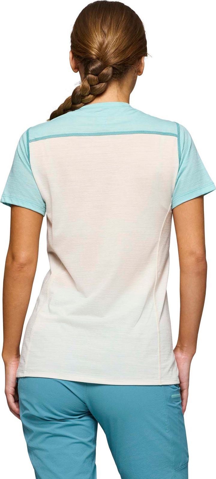 Norrøna Women's Falketind EqualiserUll T-shirt Aqua Haze/Whisper White Norrøna