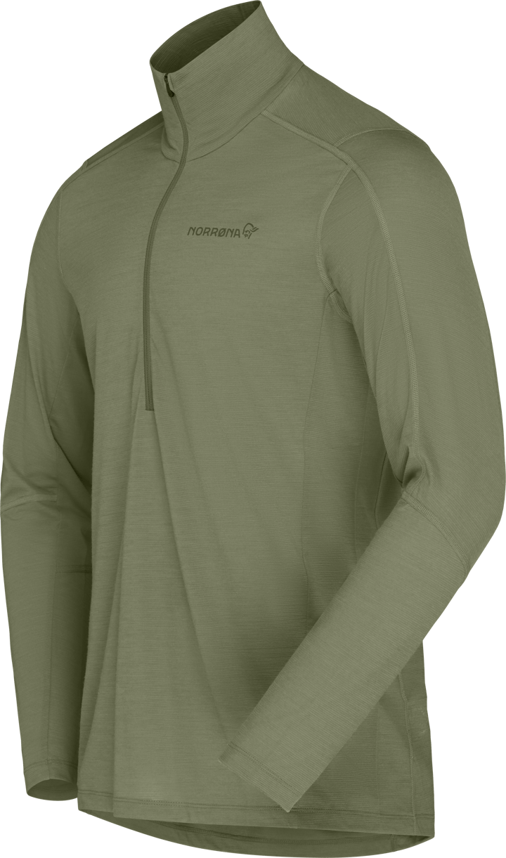 Norrøna Men's Falketind Equaliserull Zip Neck Deep Lichen Green Norrøna