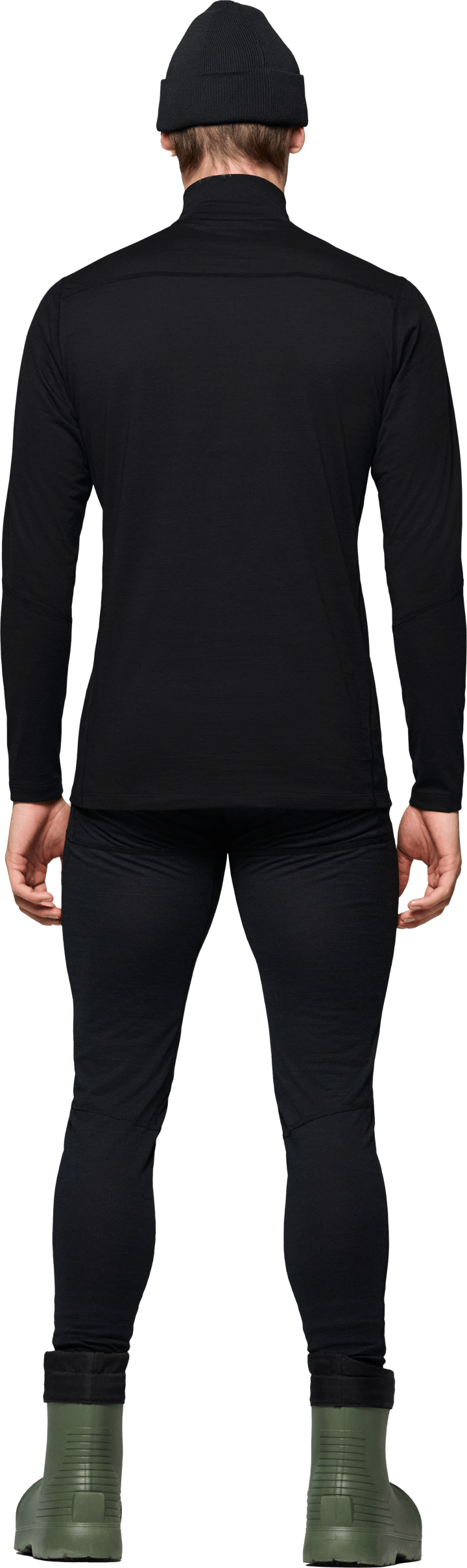 Norrøna Men's Falketind Equaliserull Zip Neck Caviar Black Norrøna