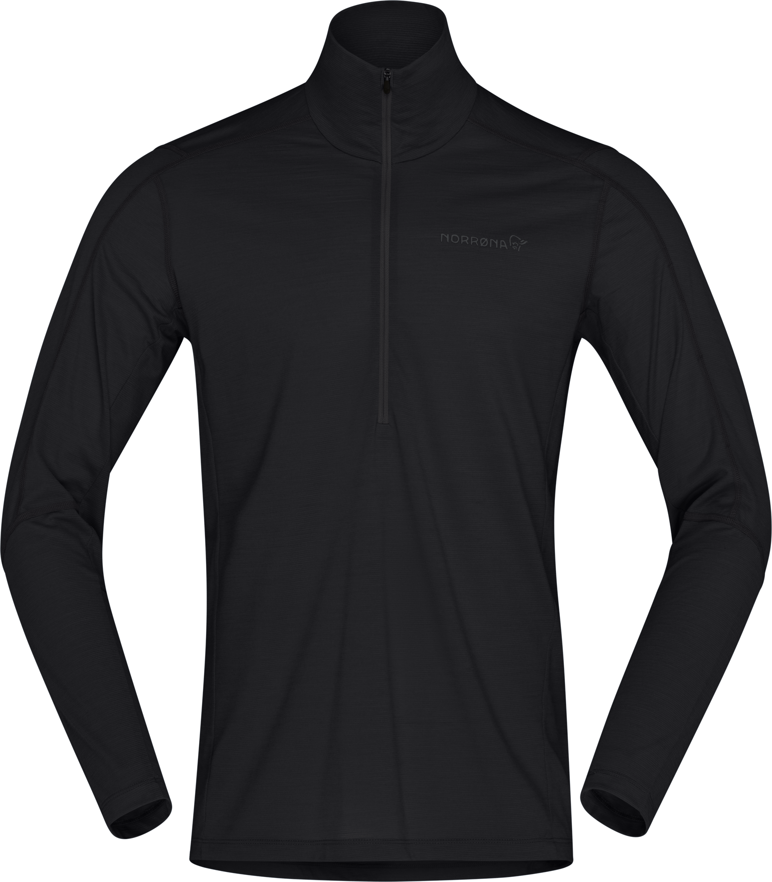 Norrøna Men's Falketind Equaliserull Zip Neck Caviar Black