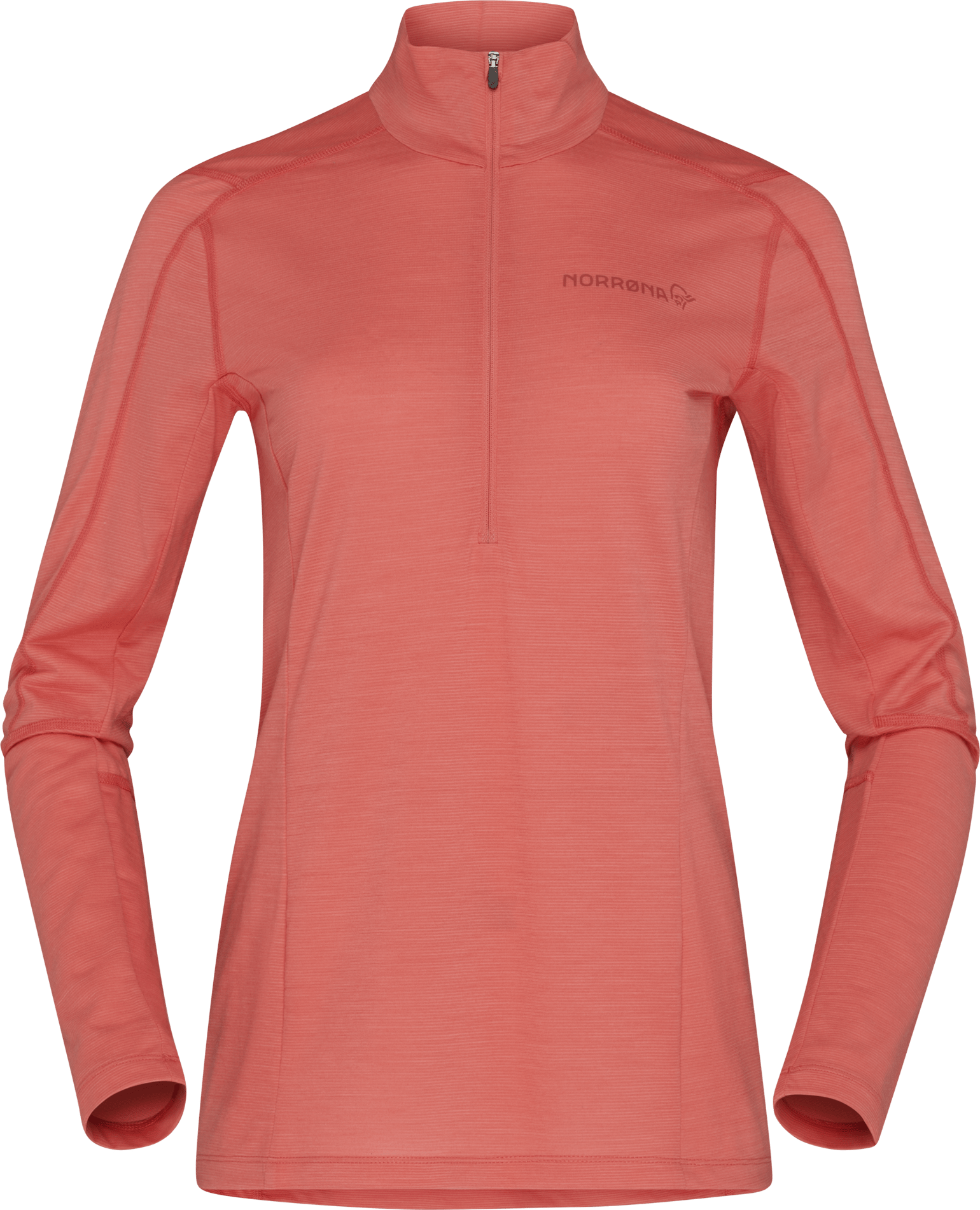 Norrøna Women's Falketind Equaliserull Zip Neck Deep Sea Coral