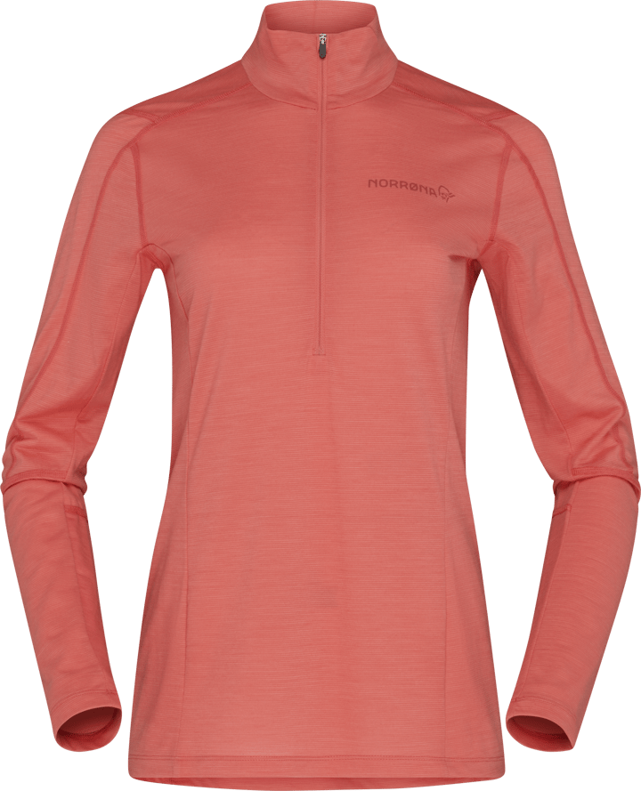 Norrøna Women's Falketind Equaliserull Zip Neck Deep Sea Coral Norrøna